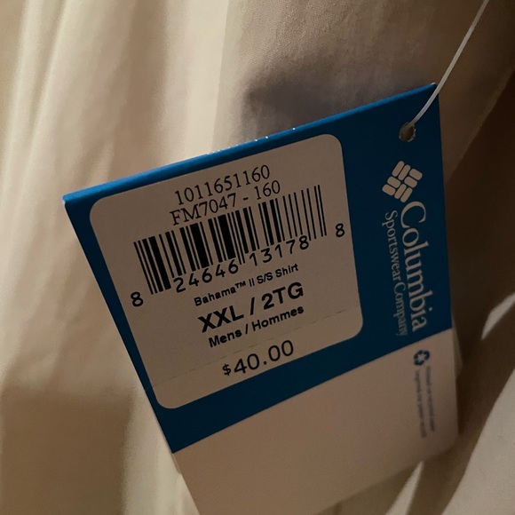 Colombia PFG Super Bahama Short Sleeve Shirt Beige XXL NWT - Picture 3 of 3